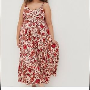 Torrid red paisley maxi dress